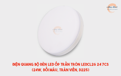 Điện Quang Bộ đèn LED ốp trần tròn LEDCL26 24 7CS (24W, đổi màu, tràn viền, D225)