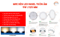 MPE Đèn LED panel tròn âm 9W 3 chế độ