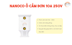nanoco Ổ cắm đơn 10A, 250V