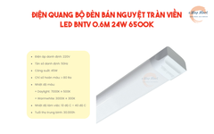 Điện Quang Bộ đèn bán nguyệt tràn viền LED BNTV 0.6m 24W 6500K