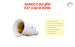 nanoco Đui đèn E27 loại di động, màu trắng