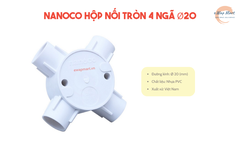 nanoco Hộp nối tròn 4 ngã Ø 20