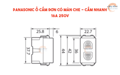 Panasonic Ổ cắm đơn có màn che - cắm nhanh 16A 250V
