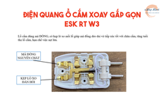 Điện Quang Ổ cắm xoay gấp gọn ESK RT W3 (3 lỗ, màu trắng)