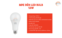 MPE Đèn LED bulb 12W trắng