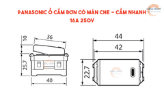 Panasonic Công tắc B, 1 chiều, cắm nhanh 16AX 250V
