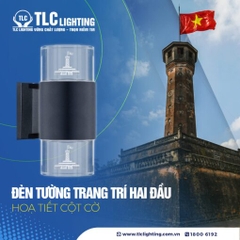 TLC Đèn trang trí hai đầu họa tiết Cột cờ Hà Nội 14W thân đen - vàng
