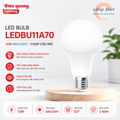 Điện Quang Đèn LED bulb LEDBU11A70 12765 (12W daylight, chụp cầu mờ)