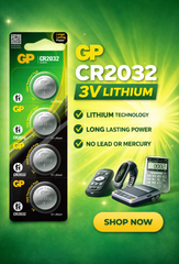 GP Pin cúc áo Lithium 2032 CR2032-2CPU5