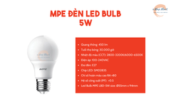 MPE Đèn LED bulb 7W trắng