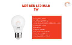 MPE Đèn LED bulb 3W trắng