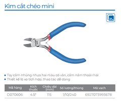 DongCheng Kìm cắt chéo mini D070606 - Size 4.5'