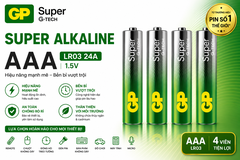 GP Pin đũa Alkaline AAA GP24AETA21-2GSBC4