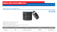 DongCheng Băng keo điện PVC D157101 - Size 0.13mm×17.7mm×9Mblack