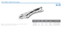 DongCheng Kìm bấm chết mỏ cong D071603 - Size 10'