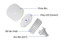 TLC Đèn led búp trụ DOS 30W trắng