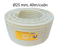 nanoco Ống luồn dây mềm Ø 25 màu trắng, 40m