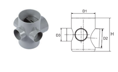 Nhựa ĐN Gom nước sàn uPVC D114x90x60x60x60 PN6