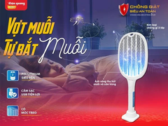 Điện Quang Vợt muỗi tự bắt muỗi EMR10 W (thông minh 2 trong 1, pin lithium, màu trắng)