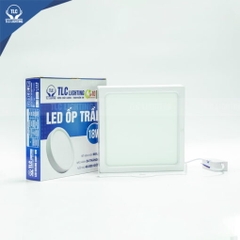 TLC Đèn led ốp nổi 6W vuông trắng - vỏ trắng