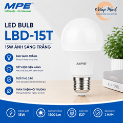MPE Đèn LED bulb 15W trắng