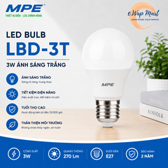 MPE Đèn LED bulb 3W trắng