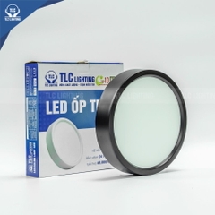 TLC Đèn led ốp nổi 12W tròn ba màu - vỏ đen