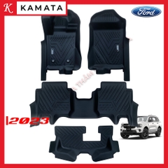 Thảm ô tô lót sàn KAMATA 5D dành cho Ford Everest 2023 đúc nguyên khối TPV