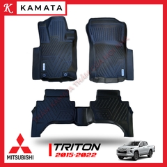 Thảm lót sàn ô tô Mitsubishi Triton 2015 - 2021 đúc nguyên khối TPV