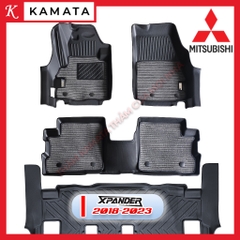 Thảm lót sàn ô tô 5D Mitsubishi Xpander/Cross 2019 - 2023 đúc nguyên khối TPV + Nhung Cap cấp nhất (4 tấm/Bộ)