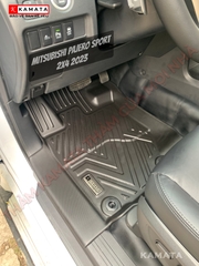 Thảm lót sàn ô tô 5D Mitsubishi Pajero 2019 - 2023 đúc nguyên khối TPV (4 tấm/Bộ) 2x4 4x4