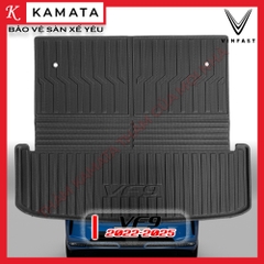 Thảm lót cốp ô tô Vinfast Vf9 2022- 2025 đúc nguyên khối TPV (tràn ghế)