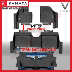 Thảm lót sàn ô tô đúc nguyên khối VF9 2022-2025 đúc nguyên khối TPV (4 tấm/Bộ)