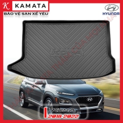 Thảm lót cốp ô tô Hyundai Kona 2018-2022 khuôn đúc TPV (1 bộ 3 tấm)