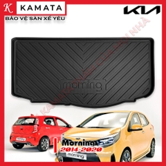 Thảm lót cốp xe ô tô Kia Morning  2014 - 2020 chất liệu TPV cao cấp mới nhất