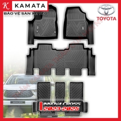 Thảm lót sàn ô tô Toyota Innova cross 2023-2024 khuôn đúc TPV (1 bộ 4 tấm)