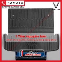 Thảm lót cốp ô tô Vinfast Vf9 2022- 2025 đúc nguyên khối TPV (tràn ghế)