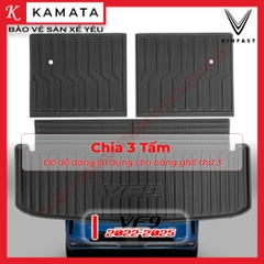Thảm lót cốp ô tô Vinfast Vf9 2022- 2025 đúc nguyên khối TPV (tràn ghế)