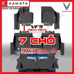 Thảm lót sàn ô tô đúc nguyên khối VF9 2022-2025 đúc nguyên khối TPV (4 tấm/Bộ)