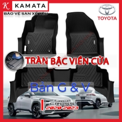 Thảm lót sàn ô tô Toyota cross 2020 - 2023 khuôn đúc TPV tràn viền - hàng 2 (1 tấm) phiên bản G&V
