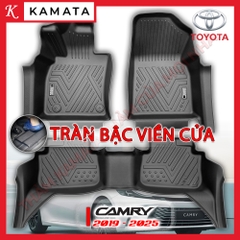 Thảm lót sàn ô tô Toyota Camry 2019 - 2025 khuôn đúc TPV (1 bộ 3 tấm)