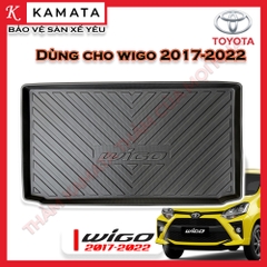 Thảm lót cốp xe ô tô Toyota Wigo 2017 -2023 chất liệu TPV cao cấp mới nhất