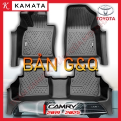 Thảm lót sàn ô tô Toyota Camry 2023 bản 2.5 khuôn đúc TPV (1 bộ 3 tấm)