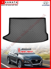 Thảm lót cốp ô tô Hyundai Kona 2018-2022 khuôn đúc TPV (1 bộ 3 tấm)