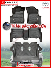 Thảm lót sàn ô tô Toyota Fortuner 2017 - 2024 khuôn đúc TPV 1 bộ 4 tấm