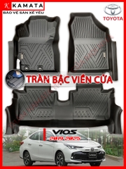 Thảm lót sàn ô tô Toyota Vios 2019 - 2025 khuôn đúc TPV (1 bộ 3 tấm) Tràn Viền
