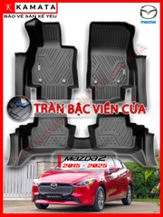 Thảm lót sàn ô tô Mazda2 2019 - 2023 đúc nguyên khối TPV (3 tấm/Bộ)
