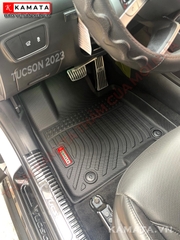 Thảm lót sàn ô tô 3D Hyundai Tucson 2023 đúc nguyên khối TPE ( 1 bộ/3 tấm)