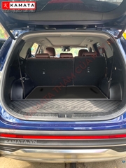 Thảm lót cốp xe ô tô Hyundai Santafe 2018 - 2023 chất liệu TPV cao cấp mới nhất