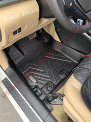 Thảm lót sàn ô tô Toyota Vios 2014 - 2018 khuôn đúc TPV (1 bộ 3 tấm)